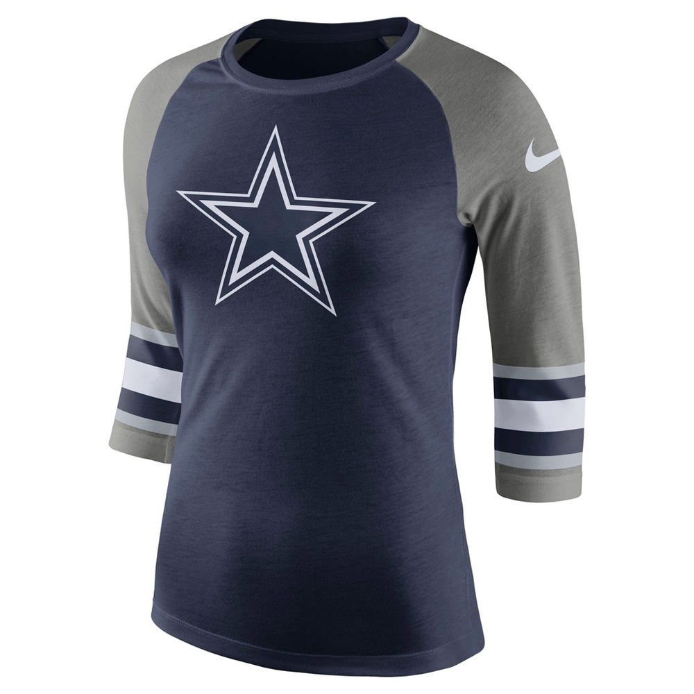 NEW Dallas Cowboys Raglan 3/4 Sleeve Women’s Tee